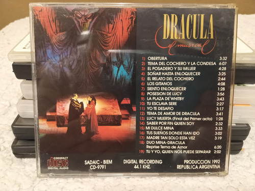 Cd Dracula El Musical Producción 1992 Edición Limitada (Usado)