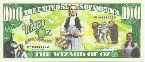 Billete El Mago De Oz Un Millón Coleccionable Alusivo Arte