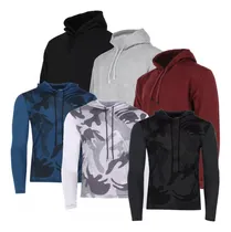 Comprar Pack De 3 Sudaderas Hombre Y 3 Playeras Deportivas Stretch