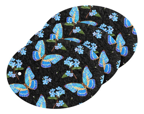 Esponjas De Limpieza De Flores Silvestres Azules Para El Hog
