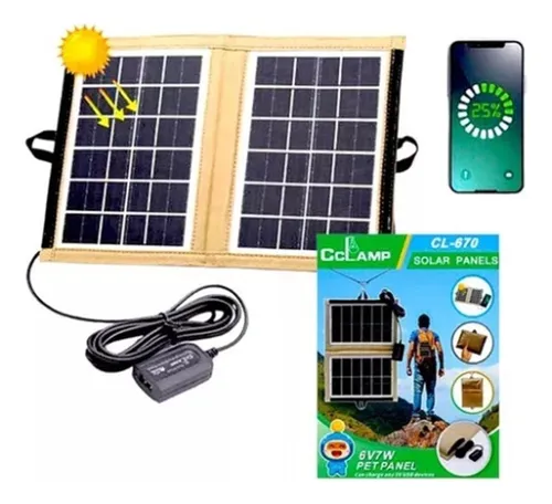 Panel Solar Para Cargar Dispositivos Tipo Camping