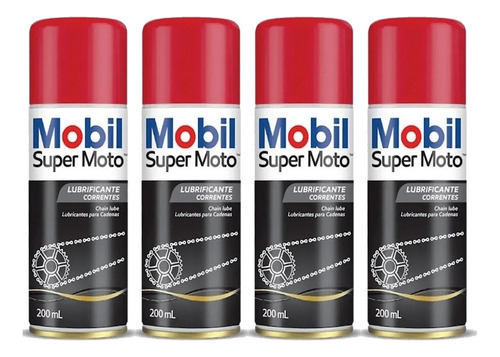 Lubrificante Para Correntes Mobil Chain Lube Kit Com 4 Latas