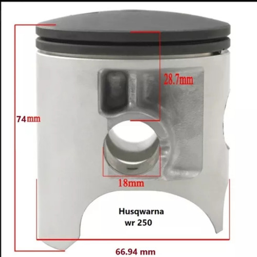 Pistão 2t Husqvarna Wr250 - 66.94mm - 98 A 13 - Motor Taxado