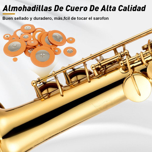 Saxofón Alto En Si Bemol Tubo Recto Para Principiantes Oro
