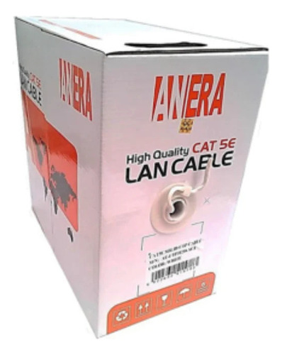 Bobina De Cable Utp Cat5e 80cca 20cu Blanco Anera