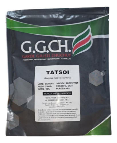 Semillas Para Microgreen Tatsoi Ggch Doypack X 1/4 Kg
