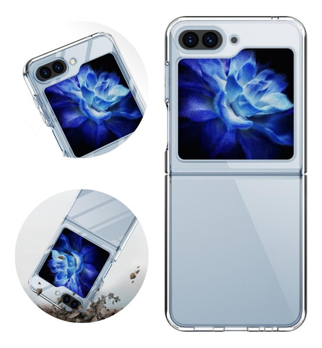 Capinha Case Transparente Para Galaxy Z Flip5 5g Anti Impact