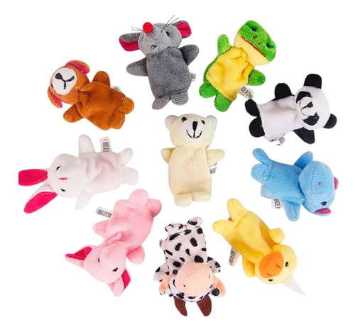 Títeres De Dedo Set 10 Piezas Animales De Peluche