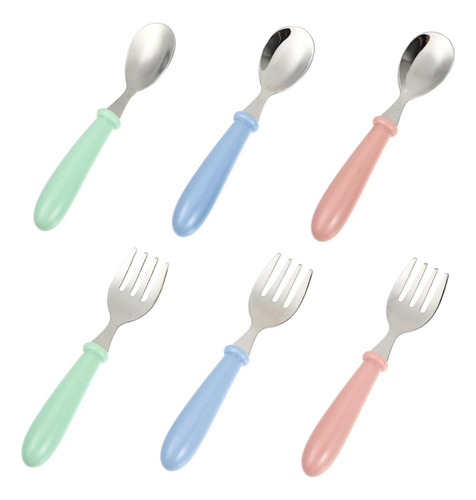 Abaodam 6 Piezas Cuchara Y Tenedor De Acero Inoxidable Para