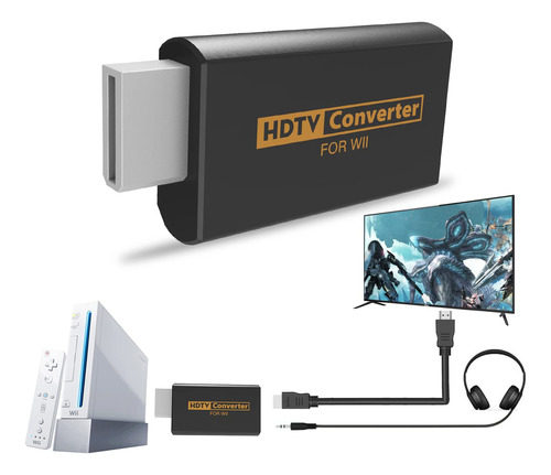 Hgowixx Adaptador Hdmi Wii, Convertidor Wii A Hdmi Con Cable