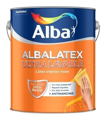 Albalatex Ultralavable Latex Interior Blanco Mate 20 Lts