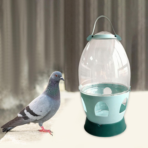 Bebedero De Agua Para Palomas 4l Verde 32.5cmx21cm