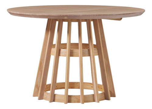 Walker Edison Mesa De Comedor Con Base De Pedestal De Madera