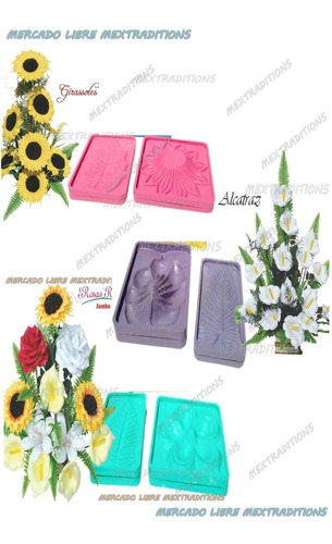 Moldes Flores Fomi Fomy - Rosa Alcatraz Girasol Hoja Jumbo