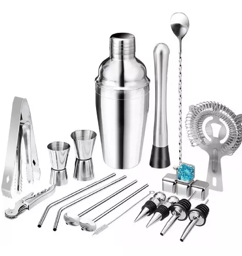 Set Coctelería Profesional Barman Bartender 21 Pz