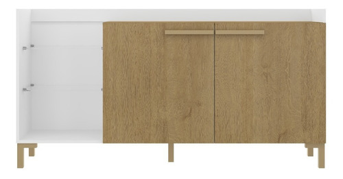 Mueble Modular Elegante Con Estantes, Living Buffet Artis