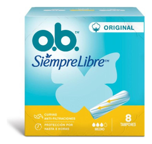 Tampones Ob Medio X8 Unidades