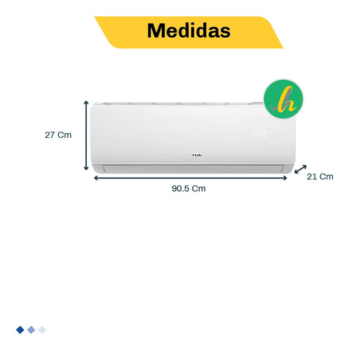 Imagen 2 de 10 de Aire Acondicionado Tcl Frío/calor Taca-2600fcsa/el Lh
