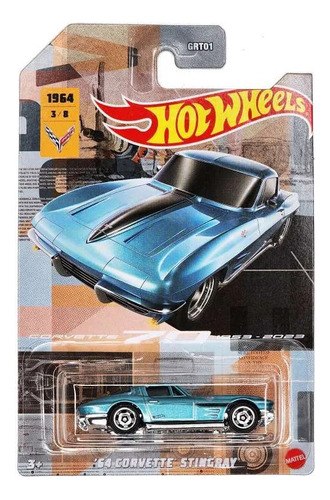 Carrinho Hot Wheels '64 Corvette Stingray Metal Grt01 Mattel