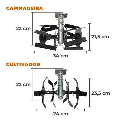 Roçadeira Costal Com Duas Enxadas E Lâmina 2p + Óleo Stihl