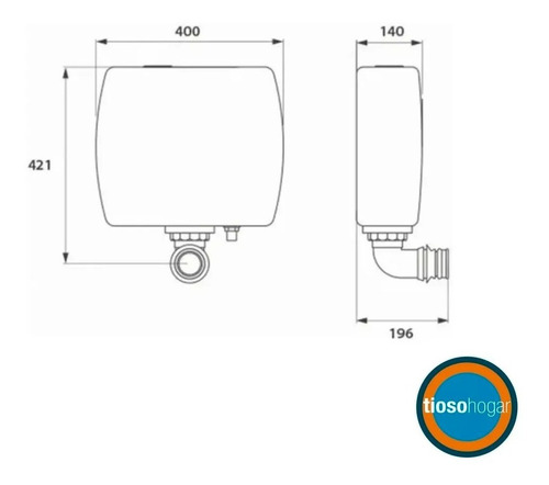 Imagen 8 de 9 de Inodoro Loza Mochila Colgar Tapa Asiento Baño Deposito Pvc