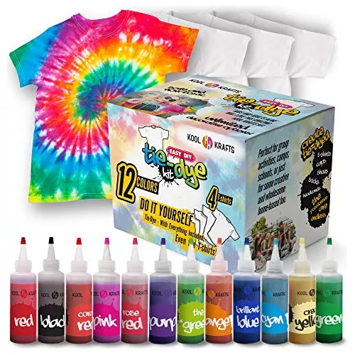 Tie Dye Kit for Kids and Adults, 32 Colors 80ML Bottles Tye Dye Kits,  Tyedyedye