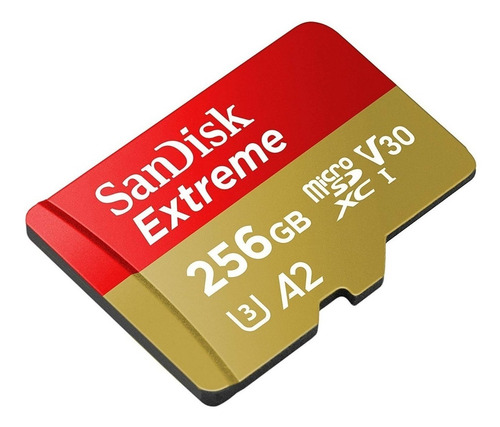 Imagen 1 de 5 de Tarjeta de memoria SanDisk SDSQXA1-256G-AN6MA Extreme con adaptador SD 256GB