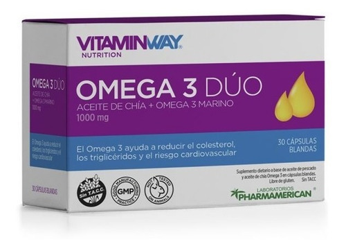 Omega 3 Duo Vegetal Chia Y Marino Pescado Trigliceridos