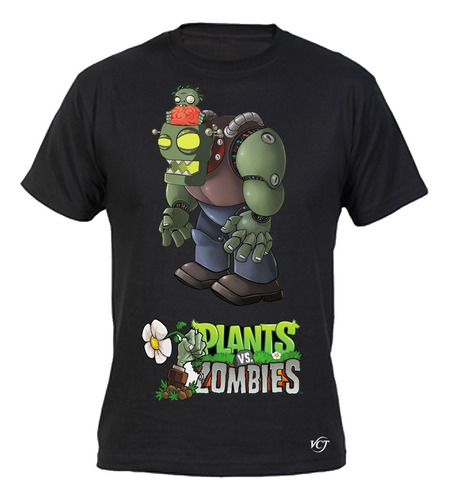 Polera Plantas Vs Zombies Diseño 2