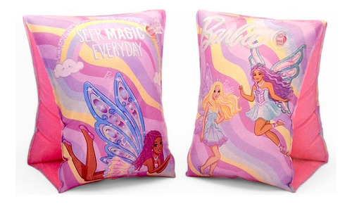 Par De Flotis Inflable Salvavidas Brazo Flotador Barbie Color Rosa