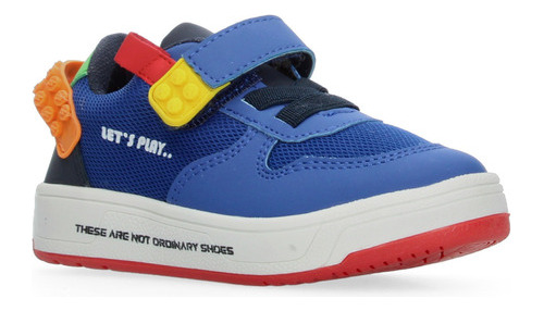 Tenis Casual Roddyck Ajuste De Velcro Azul Para Niño 