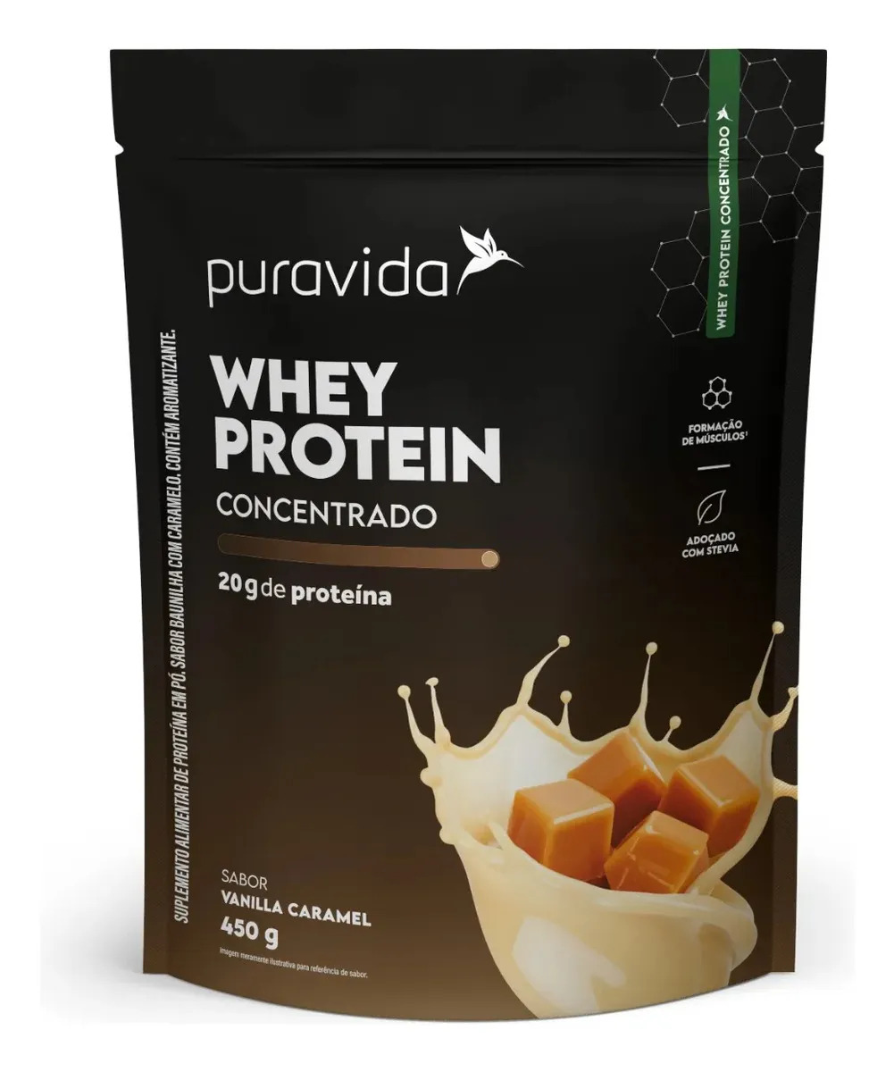 Puravida Whey Protein Concentrado Vanilla Caramel 450G