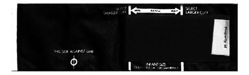 Brazal De Baumanómetro Sin  Cámara Rb Checkatek Color Negro Neonatal