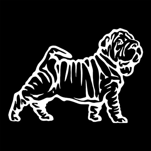 Adesivo De Parede 79x115cm - Cachorro Dog Puppy Shar-pe Pets