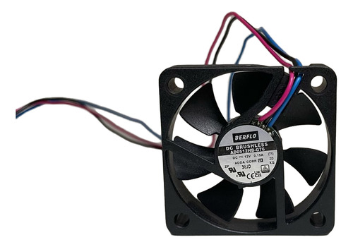 Micro Ventilador 12v 5cm 50x50x10 Rolamento Alto Fluxo Sem Led