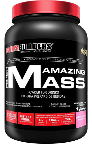 Hiper Amazing Mass 1,5kg Morango Bodybuilders