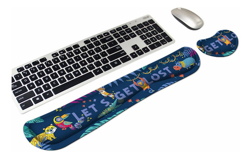 Mouse Reposamuñeca Memoria Espuma Ergonomia Teclado Apoyo D