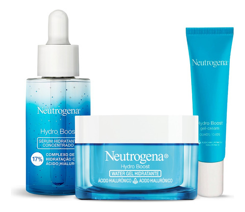 Pack Rutina Facial Hydroboost Hidratante,serum,crema De Ojos