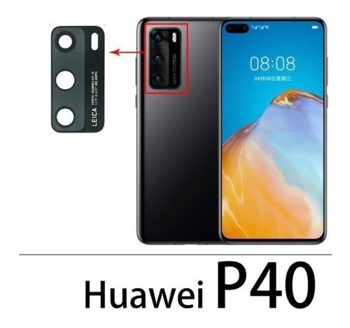 Luna Lente Vidrio Camara Trasera Para Huawei P40 Repuesto