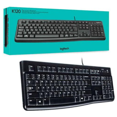 Teclado Logitech K120 C/ Cable Usb