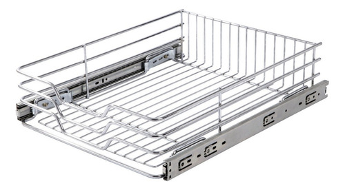 Kit 3 Gaveta Fruteira Cromada 370x110x450mm Jomer 8352