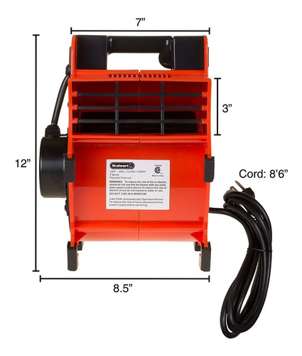Imagen 2 de 6 de Robusto Portátil Ajustable Ventilador Industrial Blower- 3 V