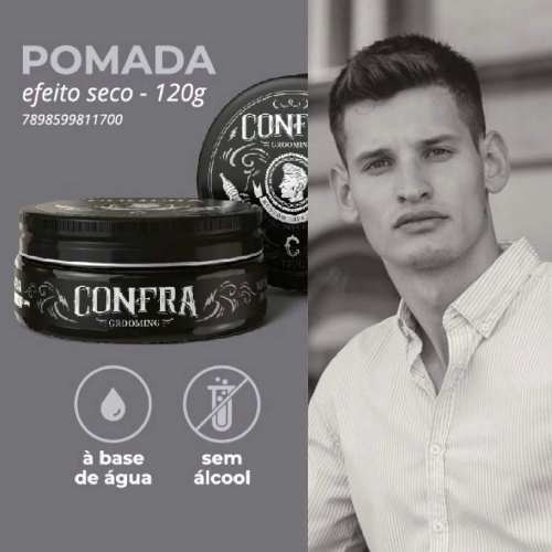 Imagem 3 de 6 de Pomada Modeladora Efeito Seco Confra Grooming (2 Unidades)