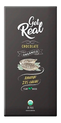 Get Real Chocolate Tableta 73% Cacao Organico X70g