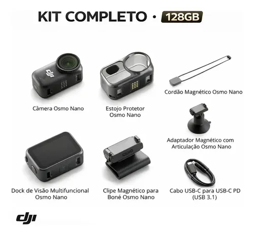 Dji Osmo Nano 4k 60fps 128gb Com Kit Oficial No Brasil | MercadoLivre