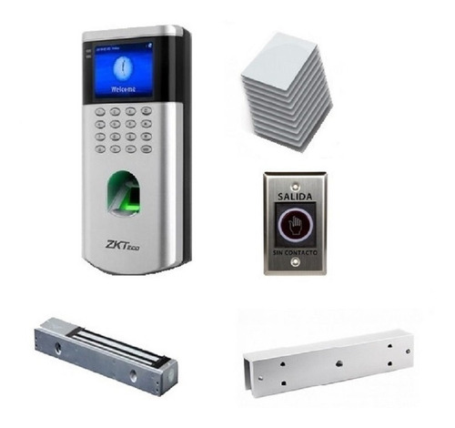 Control De Acceso Zkteco Lf10 Kit Biometrico Boton Electroim