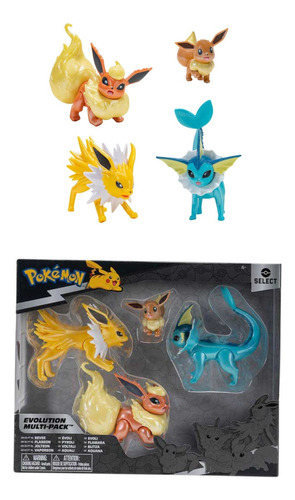 Set Figuras Pokémon Evolución Eeve