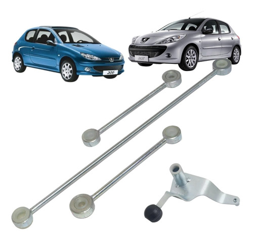 Kit Hastes Seletor Cambio Trambulador Peugeot 206 207 Top