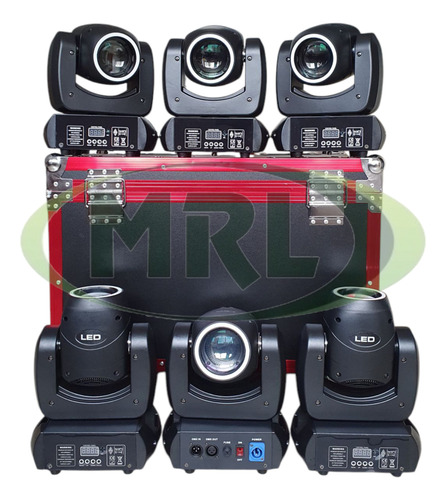 06 Moving Beam 100w Borda Led 8 Cores 8 Desenhos Com Case