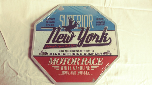 Letrero Metalico New York Superior Motor Race